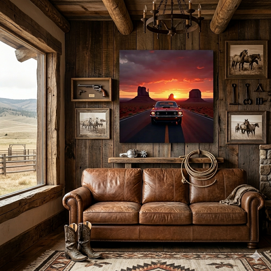 Tableau Ford Mustang Américaine – Impression sur Aluminium LIVRAISON INCLUSE